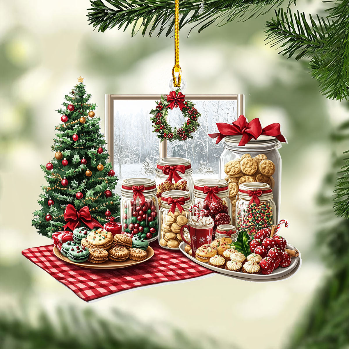 Shineful 2D Acrylic Ornament Holiday Cookie Haven