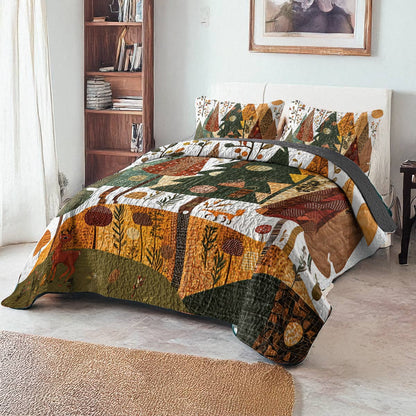 Shineful All Season Quilt 3-Piece Set - Whimsical Forest