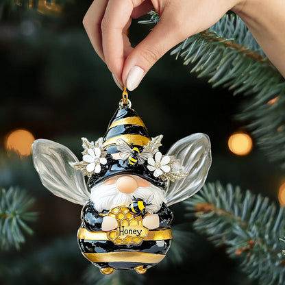 Shineful 2D Acrylic Ornament Bee Gnome Sweet Buzz of the Holidays