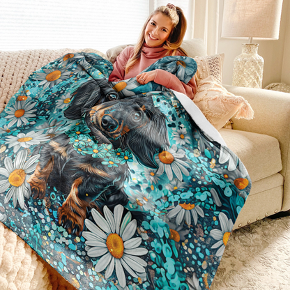 Shineful Fleece Blanket Dachshund Daisy