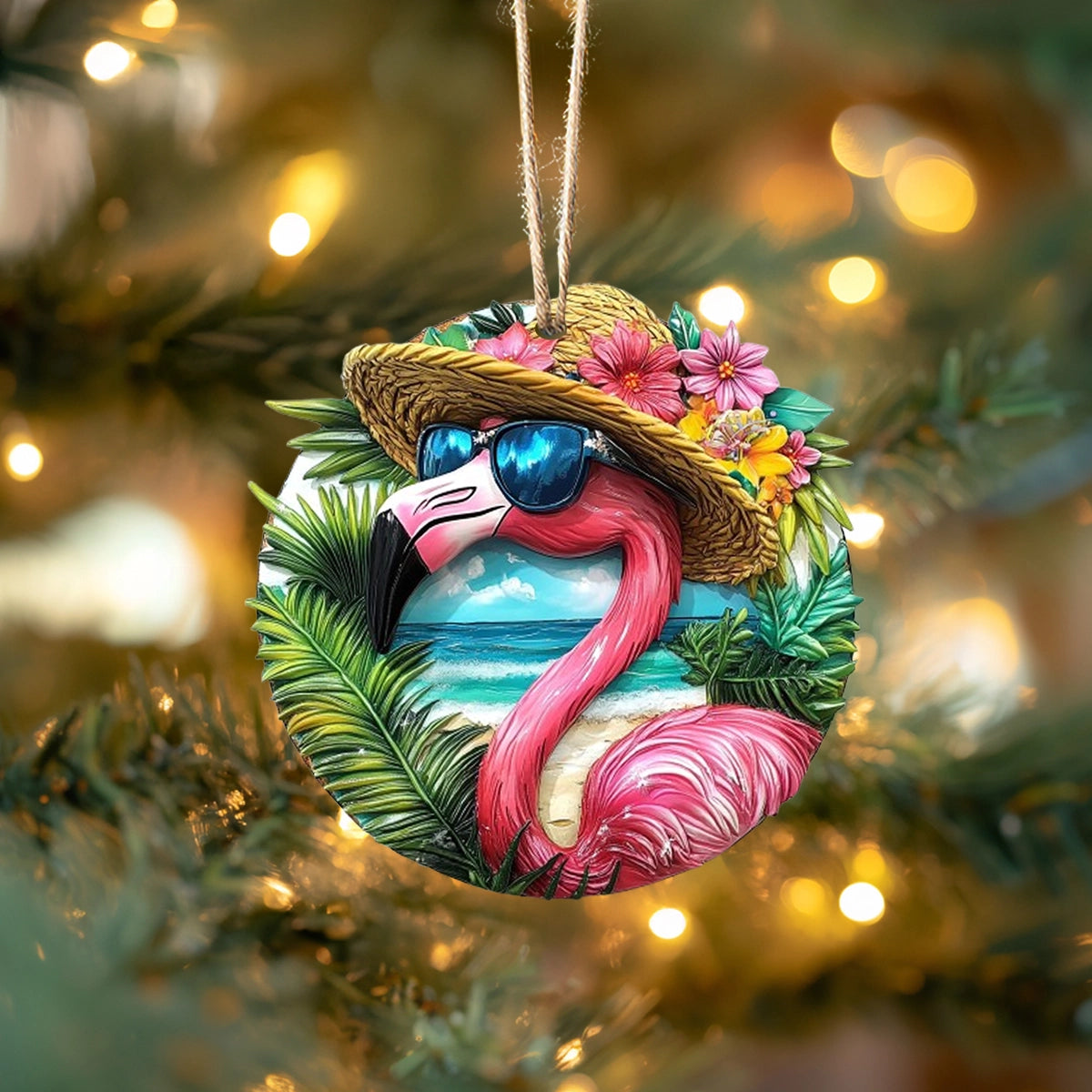 Shineful Acrylic Ornament Tropical Holiday Flamingo