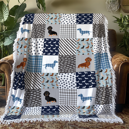 Shineful Woven Tapestry Throw Blanket - Dachshund Delight