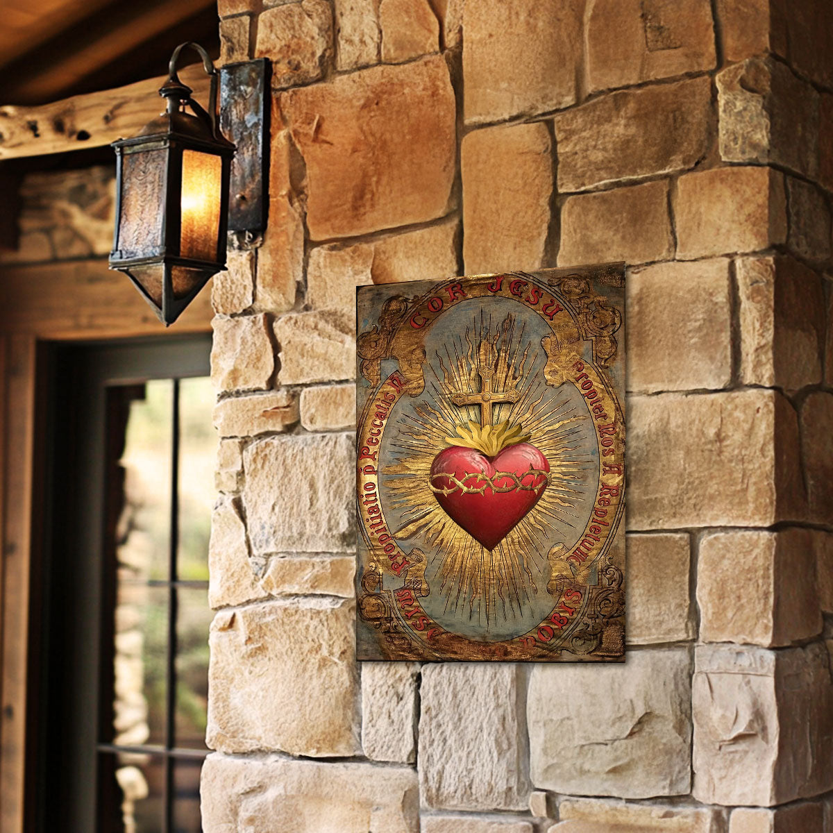 Shineful 2D Metal Sign Sacred Heart