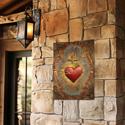 Shineful 2D Metal Sign Sacred Heart