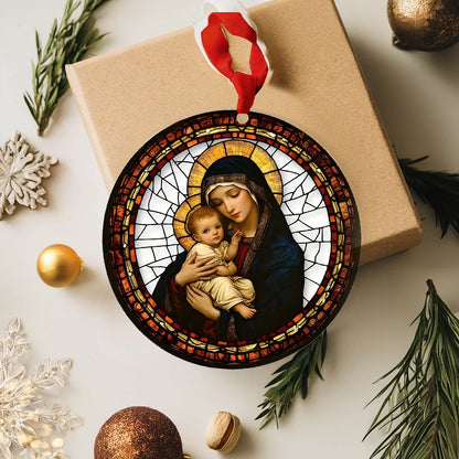 Shineful 2D Acrylic Ornament Holy Light of Mary and Baby Jesus