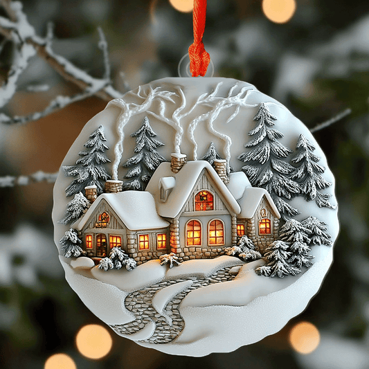 Shineful 2D Acrylic Ornament Winter Village