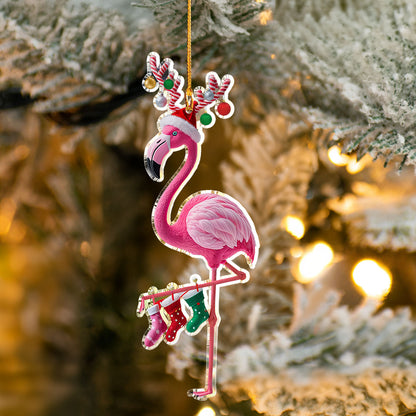 Shineful 2D Acrylic Ornament Lovely Flamingo