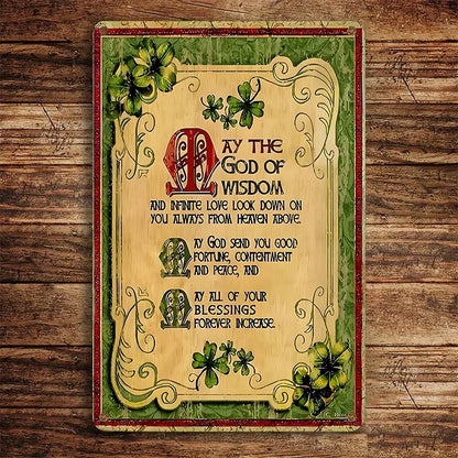 Shineful 2D Metal Sign Sample Timeless Irish Prayer