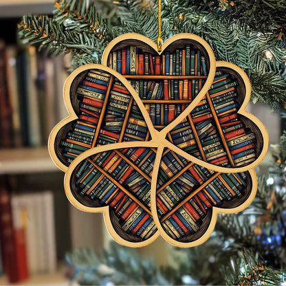 Shineful 2D Acrylic Ornament Shamrock of Book Stories