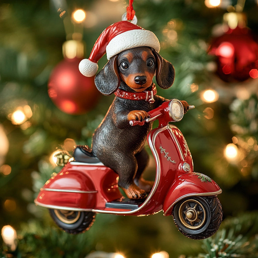 Shineful 2D Acrylic Ornament Santa’s Little Scooter Buddy