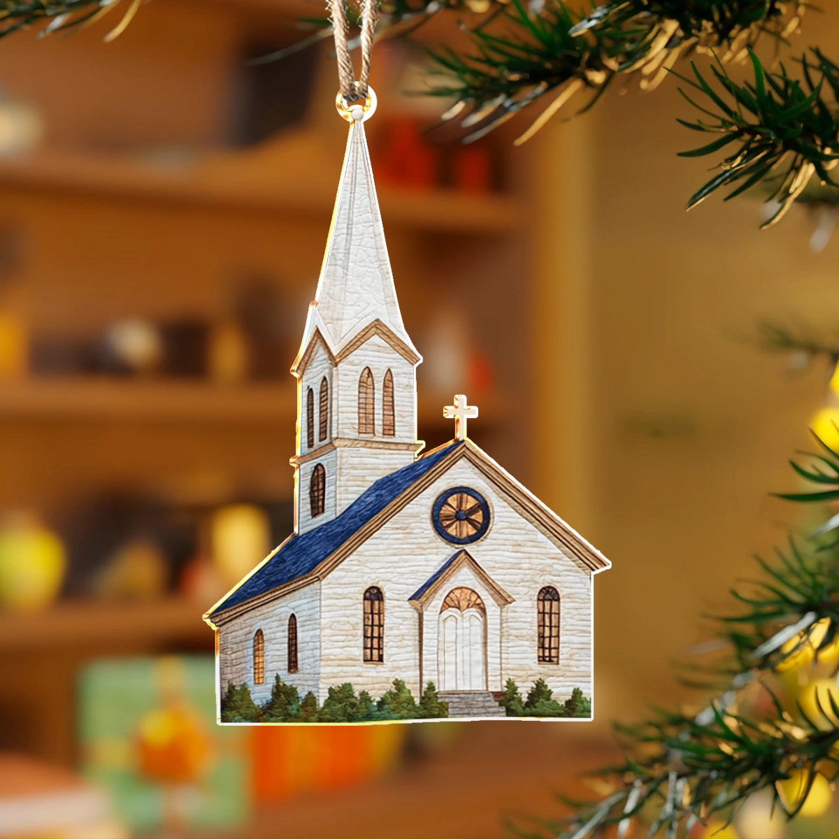 Shineful 2D Acrylic Ornament God Heritage Chapel