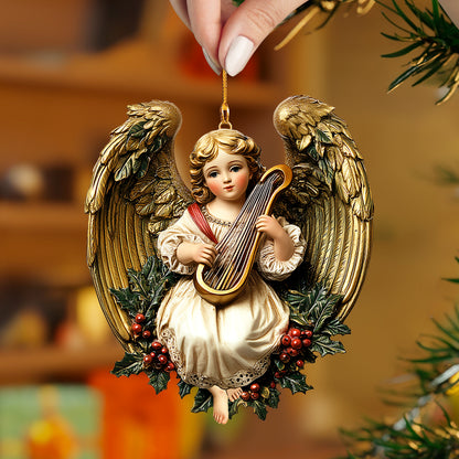 Shineful 2D Acrylic Ornament - Ethereal Harp Angel