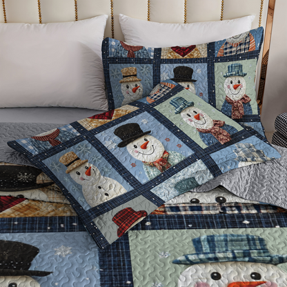 Shineful All Season Quilt 3-Piece Set - Dapper Snowman Collection