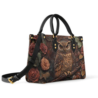 Shineful Leather Bag - Majestic Rose Owl