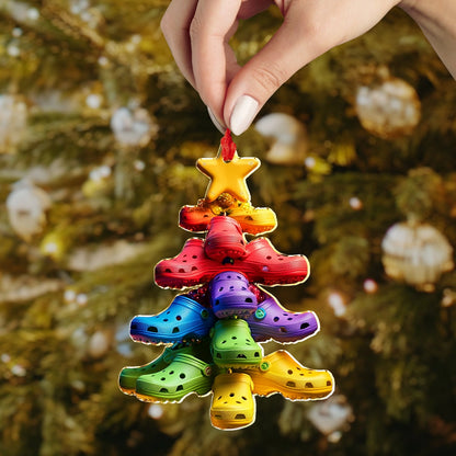 Shineful 2D Acrylic Ornament Colorful Croc Tree