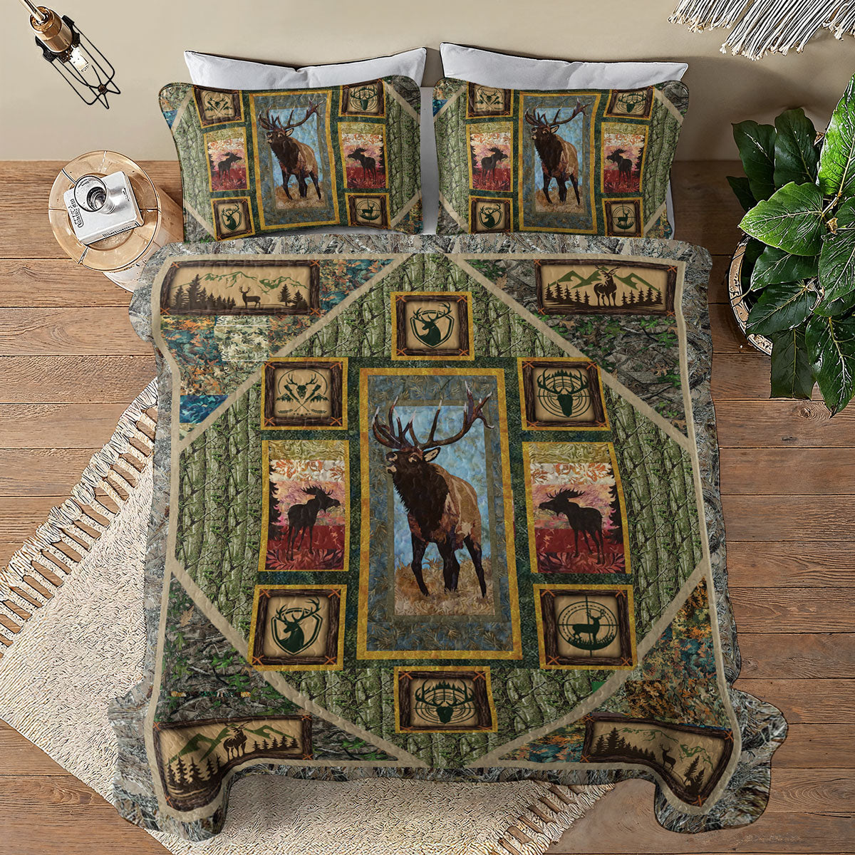 Shineful All Season Quilt 3-Piece Set Love Hunting Season