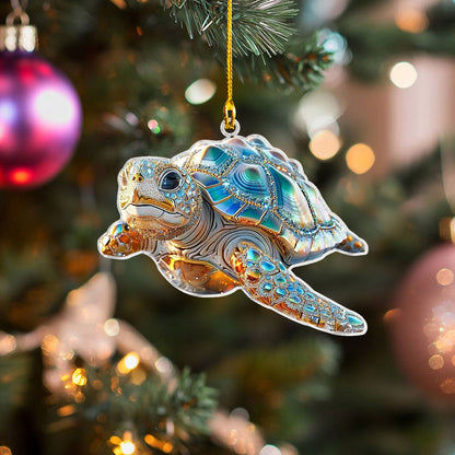 Shineful 2D Acrylic Ornament Charming Turtle