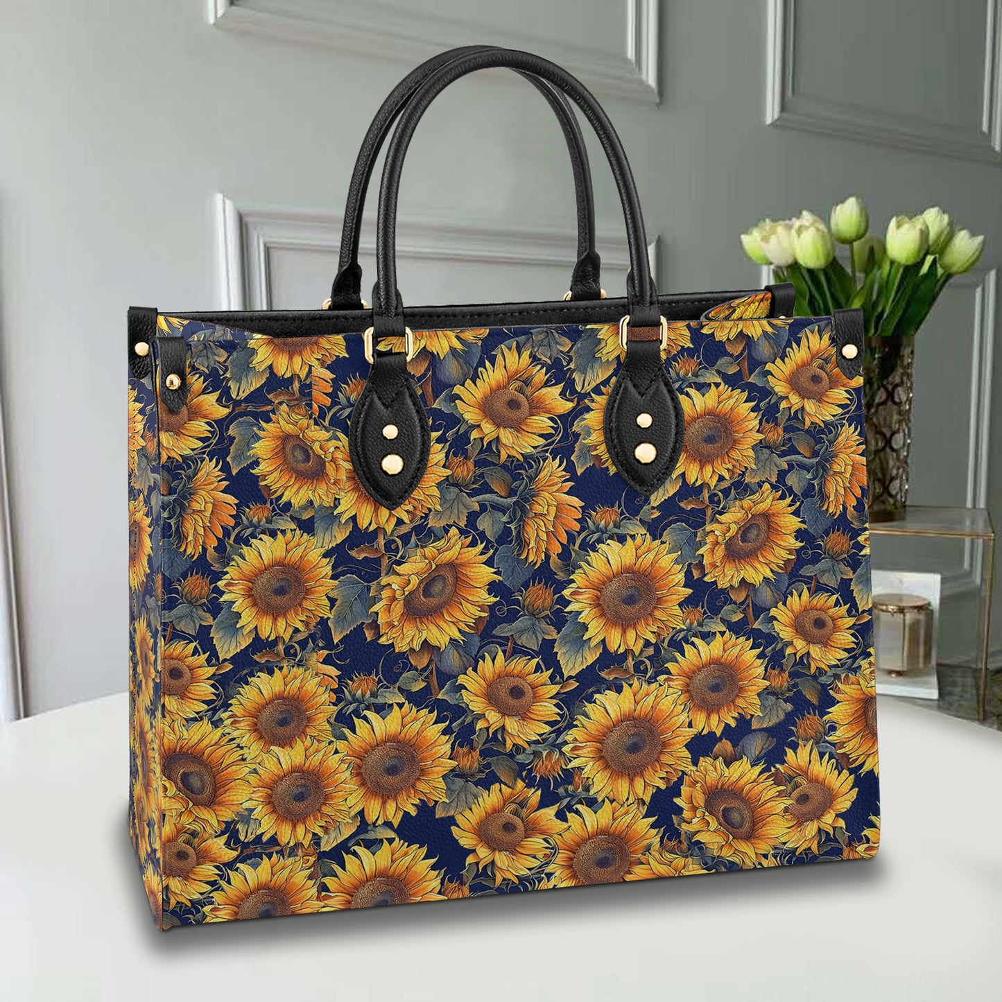 Shineful Leather Bag Sunflower Gorgeous Flower