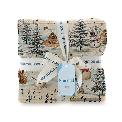 Shineful Fleece Blanket Snow Melody