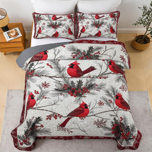 Shineful All Season Quilt 3-Piece Set - Winter's Elegance