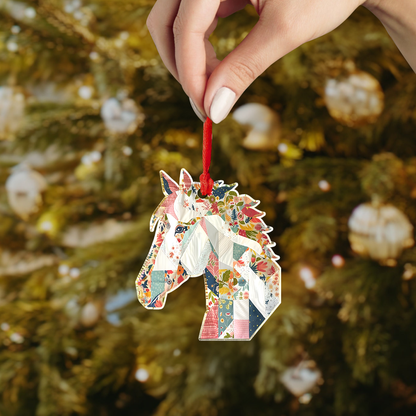 Shineful Decoration Ornament Gentle Floral Horse