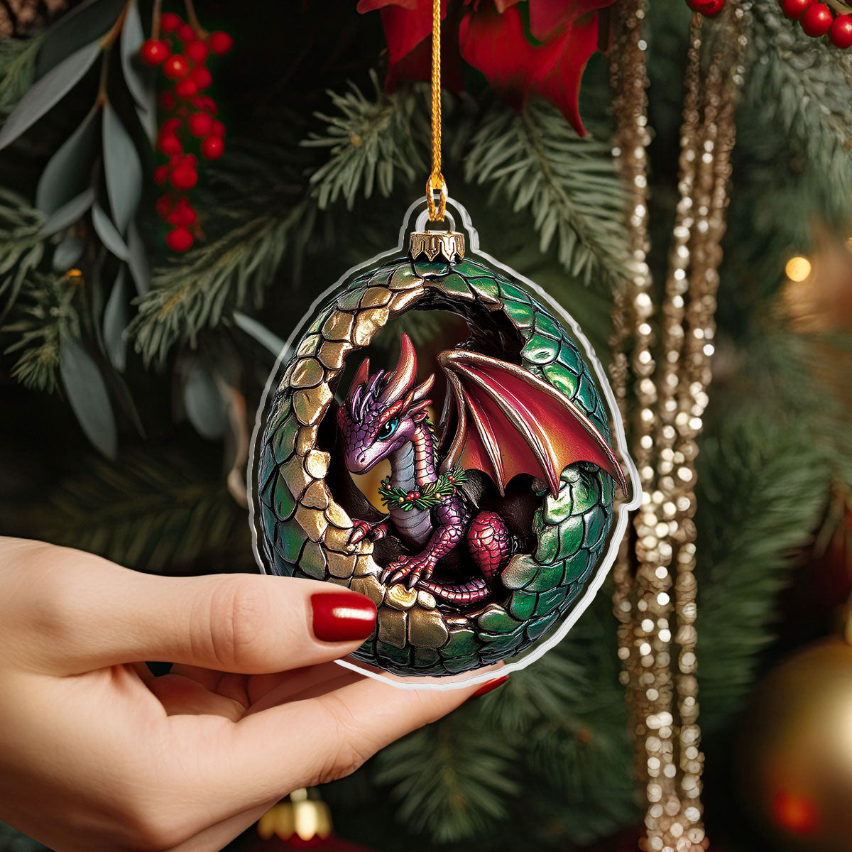 Glänzendes 2D-Acryl-Ornament - Dragon's Hearth Collection