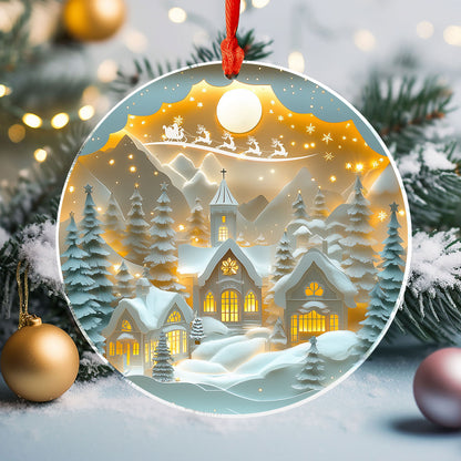 Shineful 2D Acrylic Ornament Christmas Eve Delight