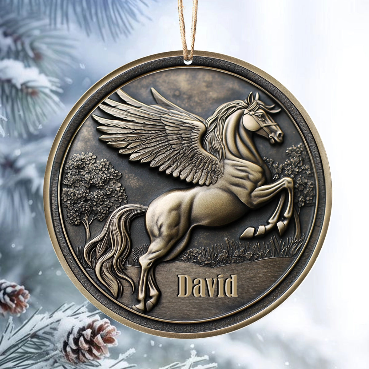 Shineful 2D Acrylic Ornament - Personalized Horse Majestic Pegasus