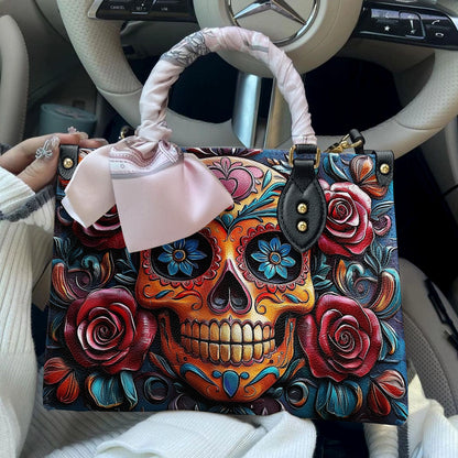 Shineful Leather Bag Vivid Skull and Roses