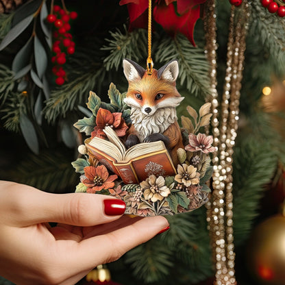 Shineful Acrylic Ornament A Bookish Fox