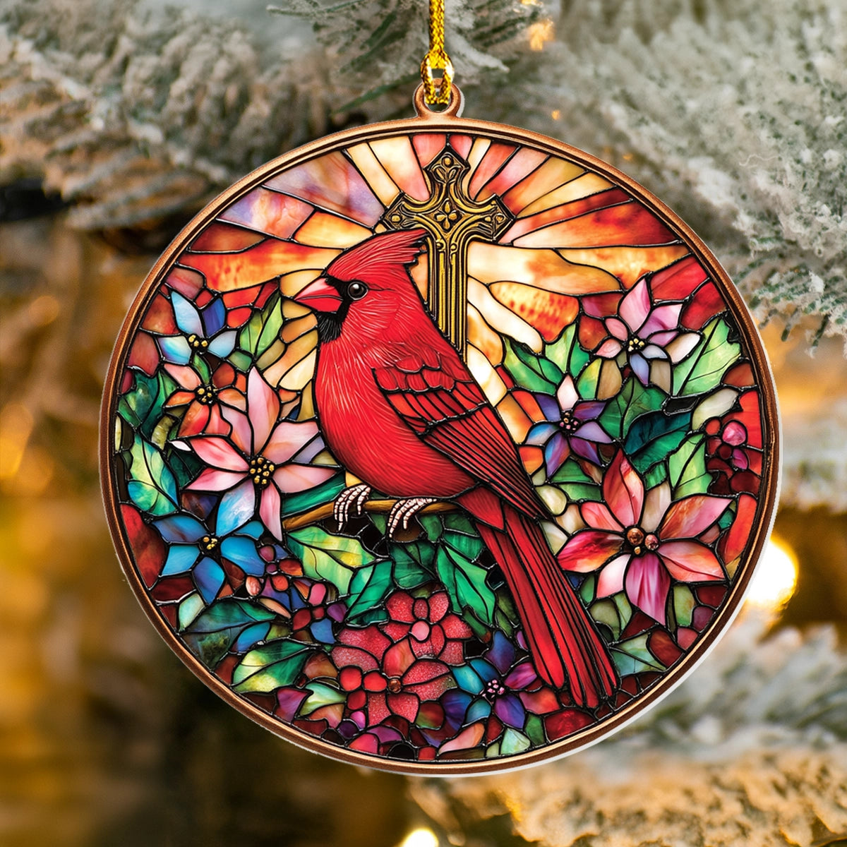 Shineful 2D Acrylic Ornament - Radiant Cardinal Glory