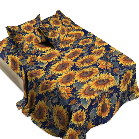 Shineful 4-Piece Bed Sheet Set - Sunflower Gorgeous Flower