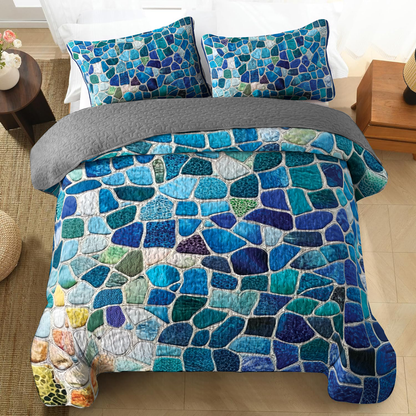 Shineful All Season Quilt 3-Piece Set - Seashore Sparkle