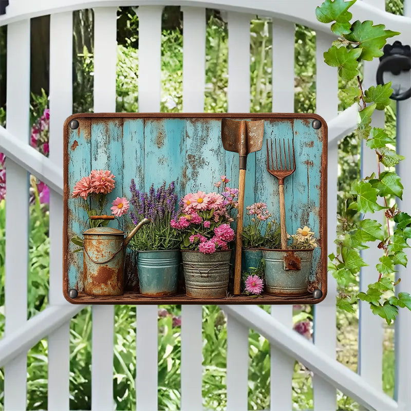 Shineful 2D Metal Sign Rustic Garden Vibe