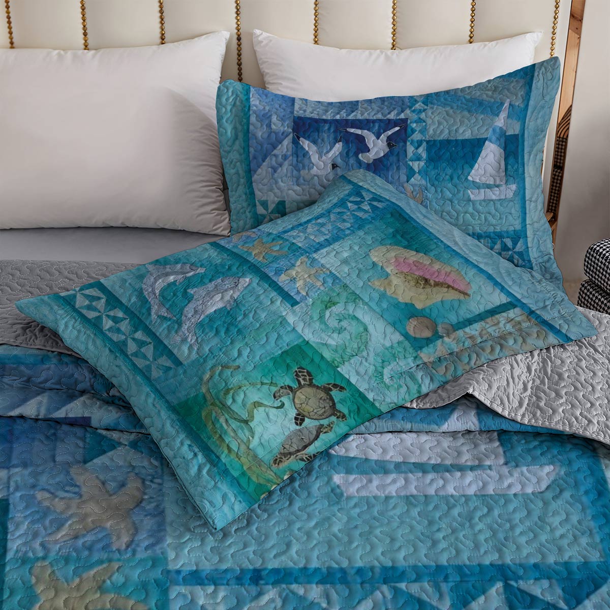 Shineful All Season Quilt 3-Piece Set Coastal Calm