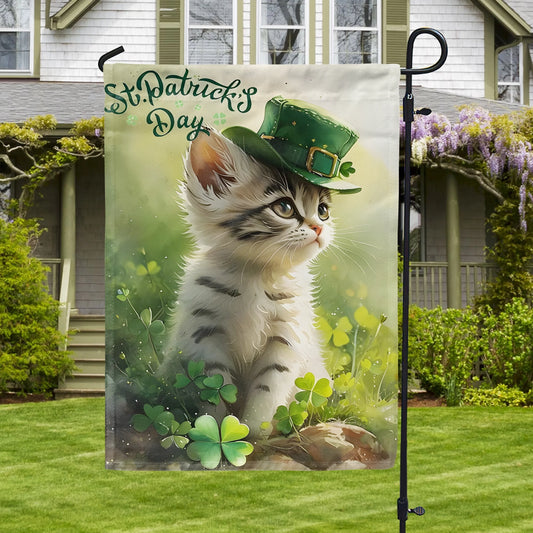 Shineful Garden Flag 12" x 18" Irish Cat Magic