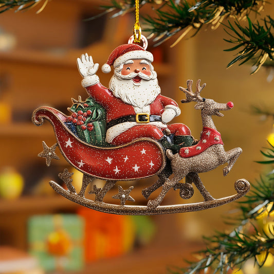 Shineful 2D Acrylic Ornament - Santa's Sleigh Ride