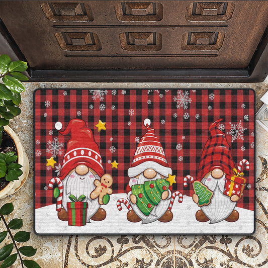 Tapis de sol antidérapant ultra fin et brillant, tapis de cuisine, gnome de Noël