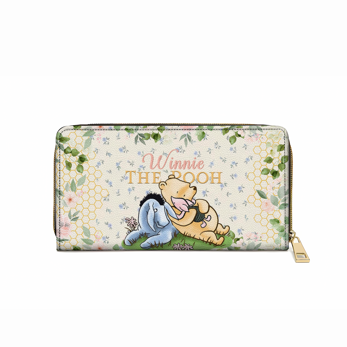 Pochette en cuir brillant avec dragonne Bear Bliss