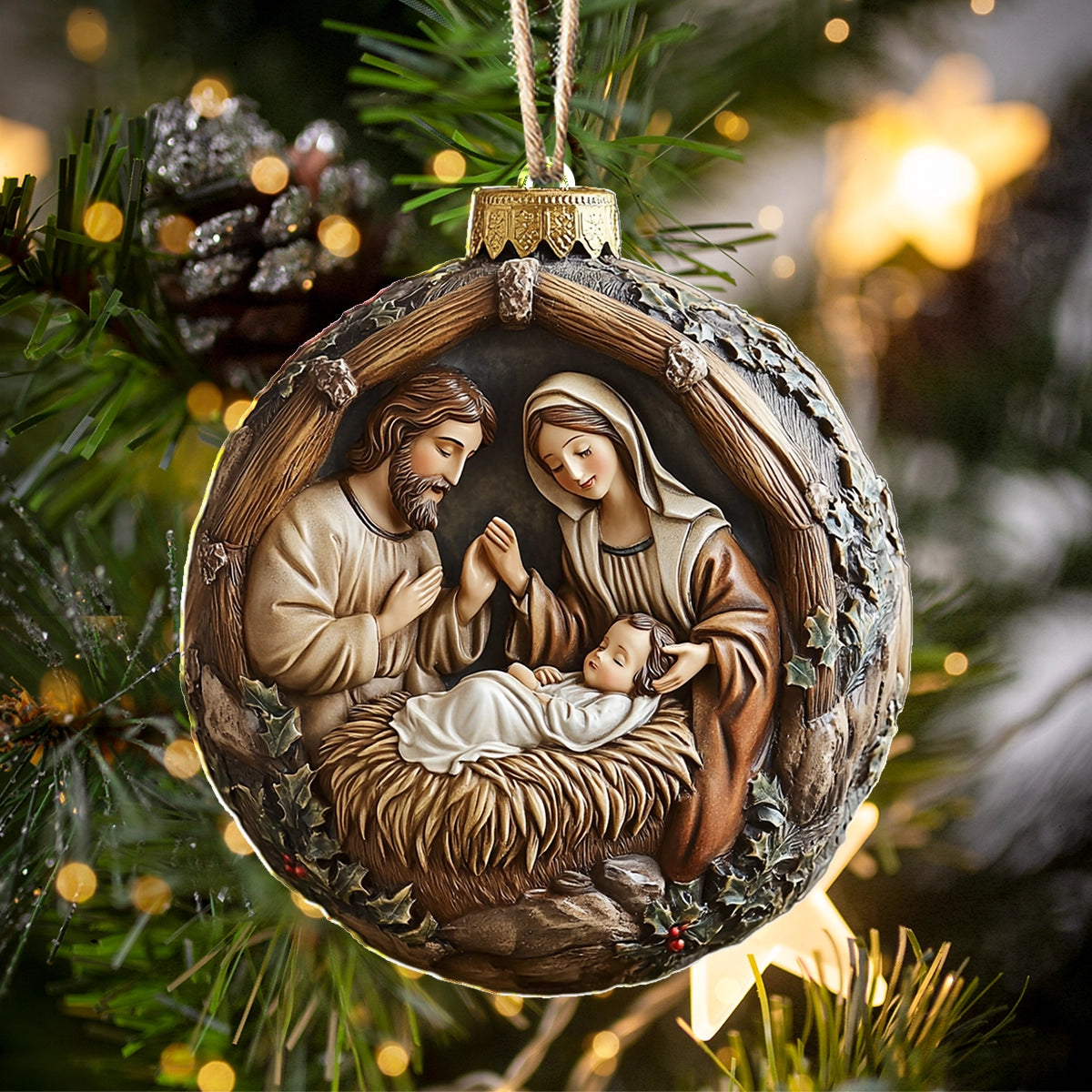 Shineful 2D Acrylic Ornament Holy Night Nativity