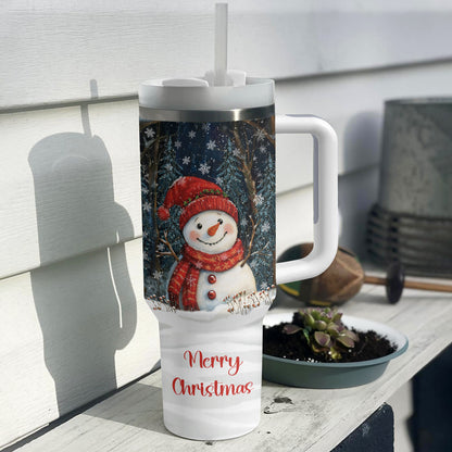 Bonhomme de neige de la forêt d'hiver Shineful Tumbler