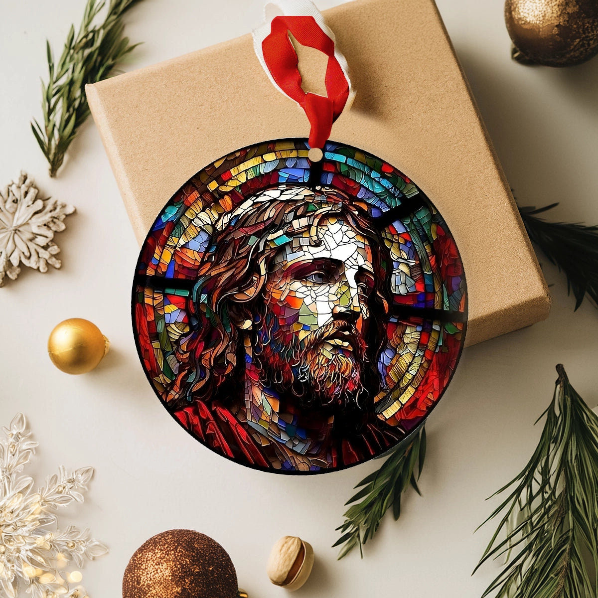 Shineful 2D Acrylic Ornament Holy Savior Glass