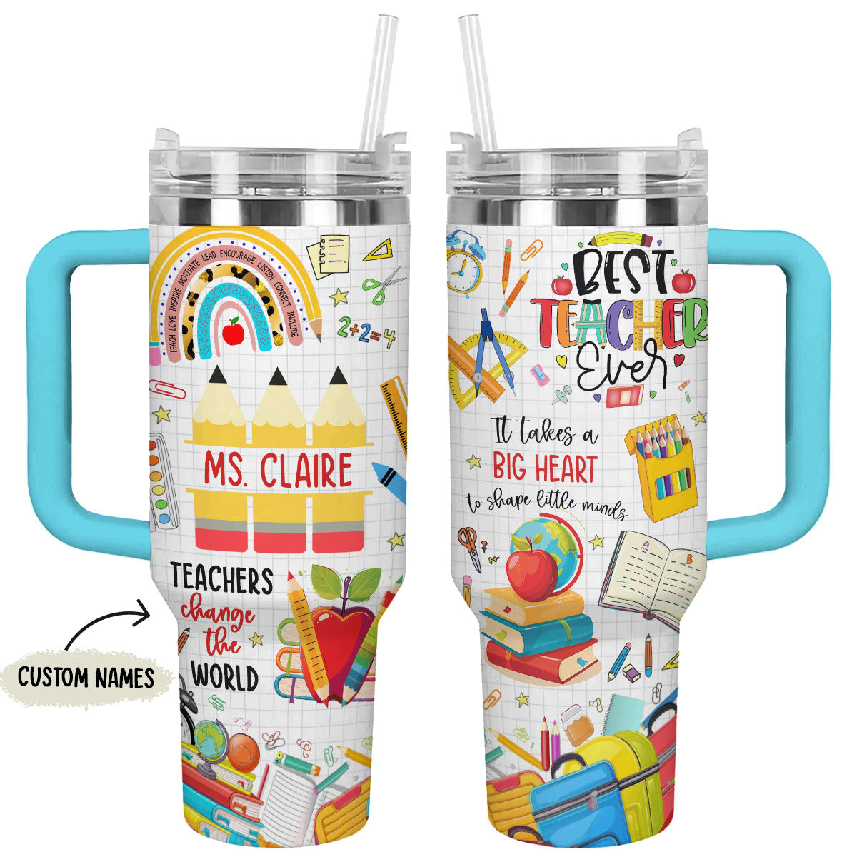 Shineful Tumbler Big Heart Teacher