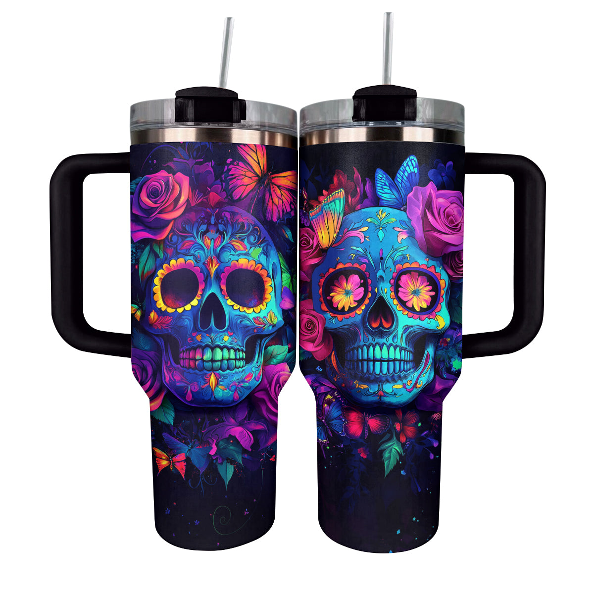 Glänzender Becher „Sugar Skull“