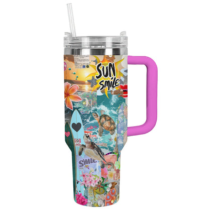 Glänzende Tumbler Collagen Sommer