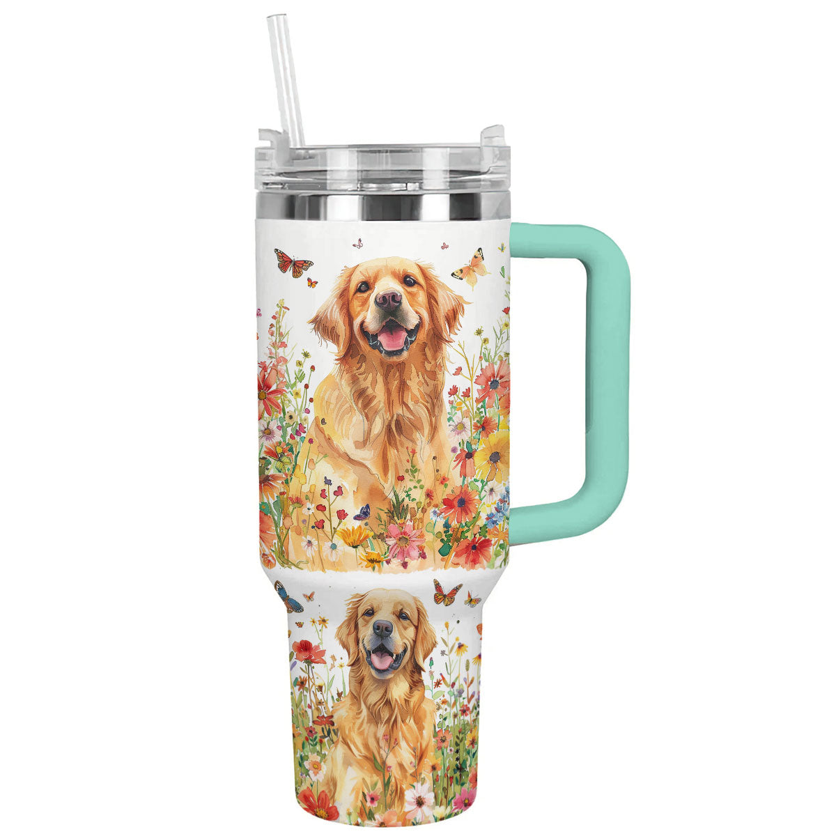 Verre brillant Bloom Garden Golden Retriever