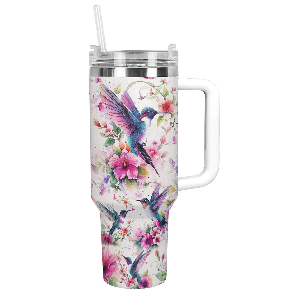 Humming Bird 40 Oz Shineful™ Tumbler Charming Nl09 White 40Oz