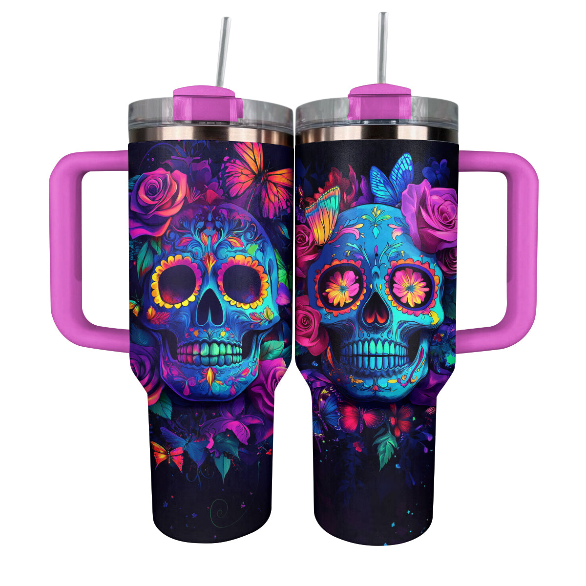 Glänzender Becher „Sugar Skull“