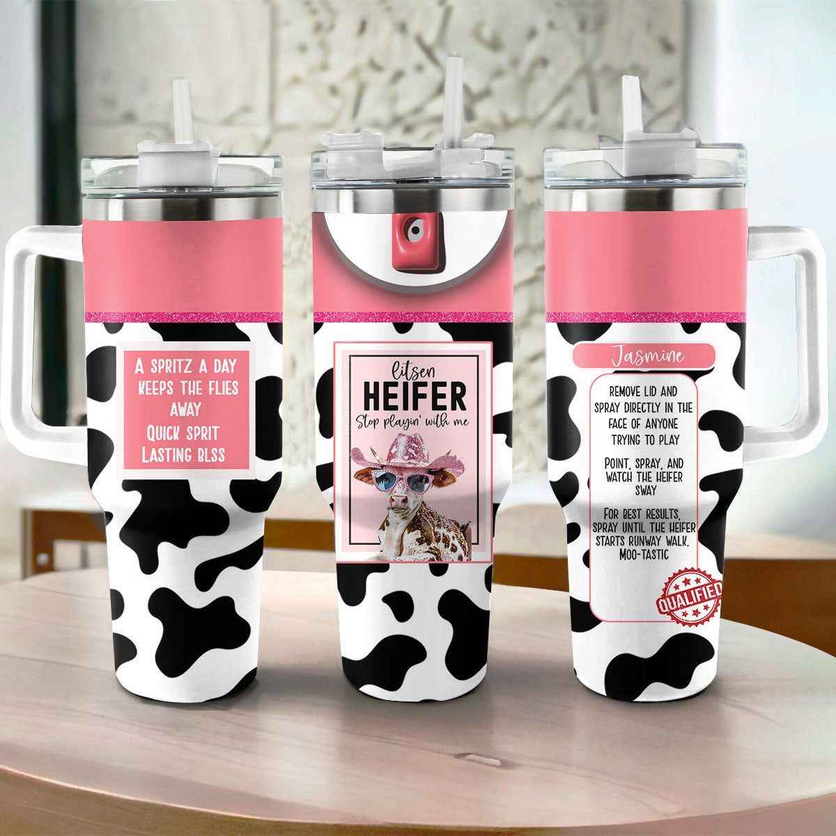 Shineful Tumbler Personalized Spritz Heifer