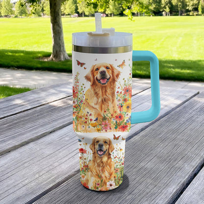 Verre brillant Bloom Garden Golden Retriever